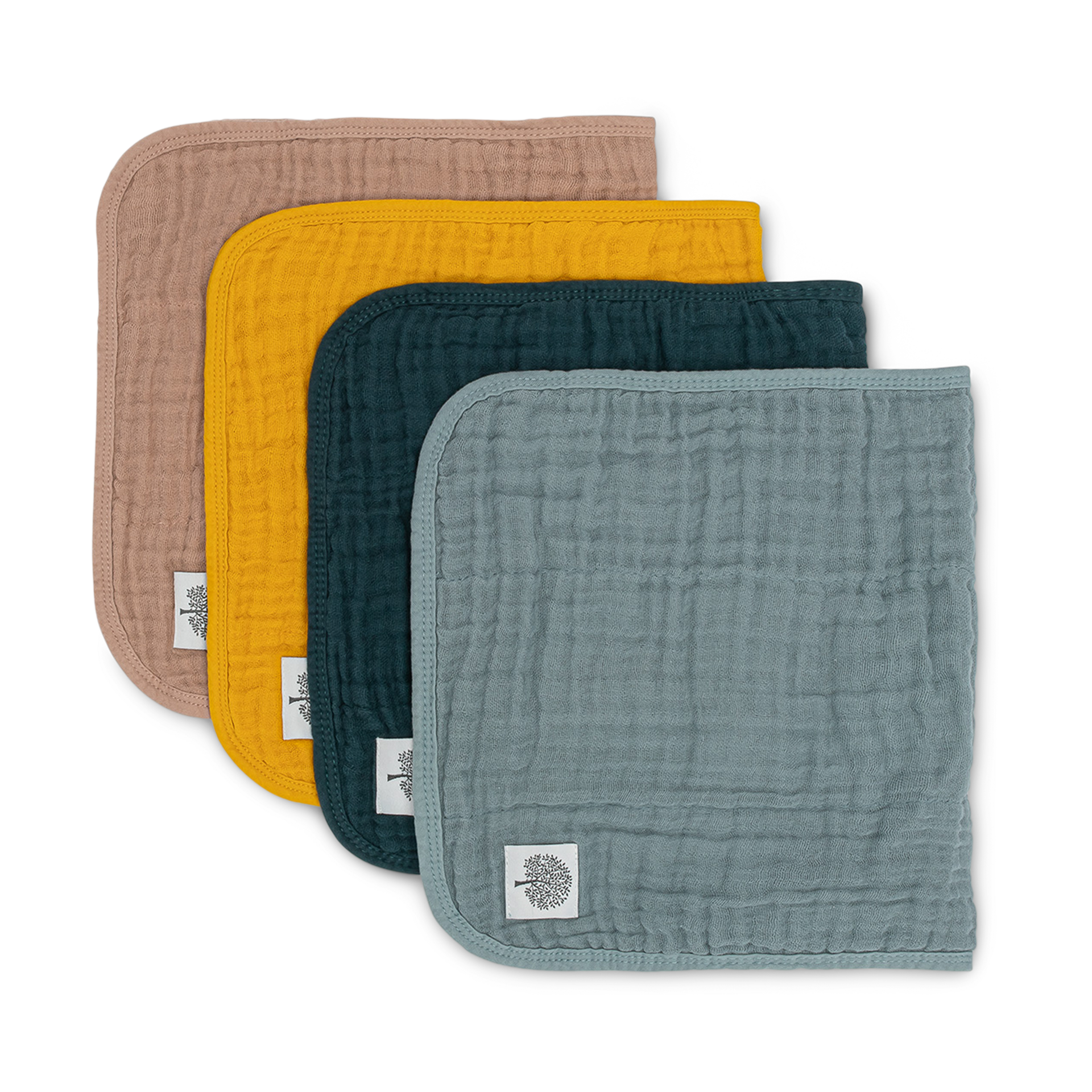 Parker Baby Co. Muslin Cotton Burp Cloths (4 Pack) Dune Babylist Shop