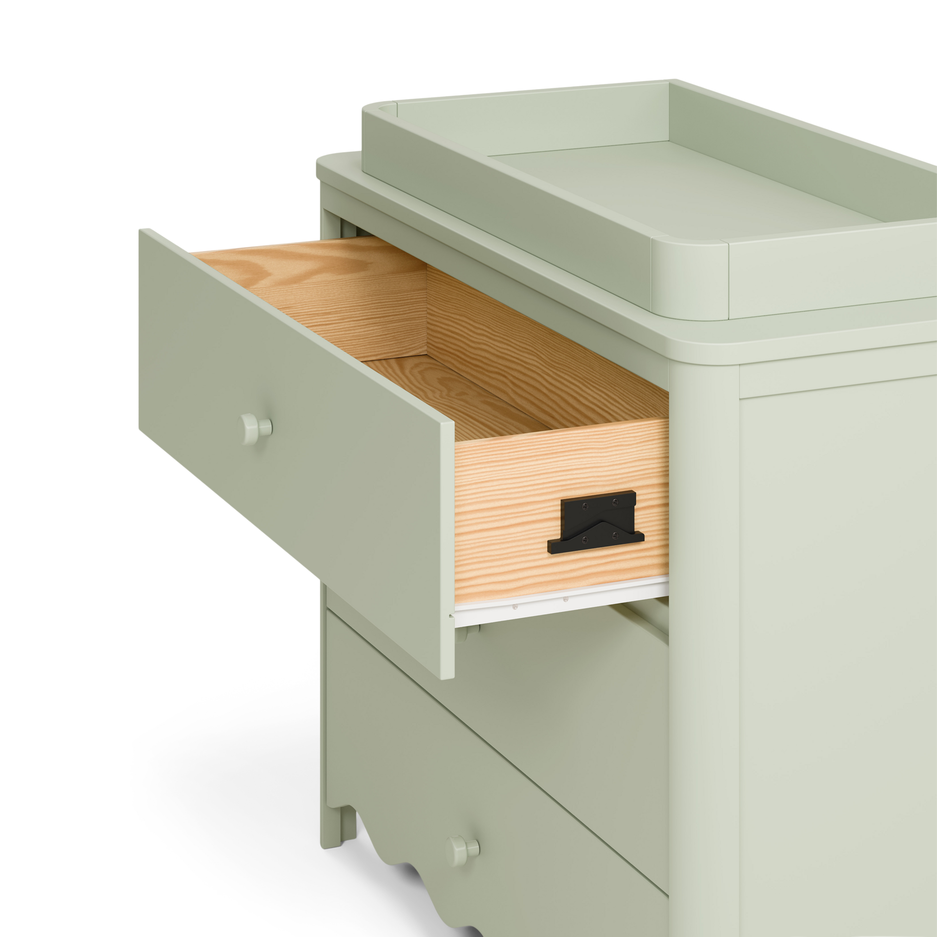 Storkcraft Casablanca 3 Drawer Chest with Removable Changing Table Topper - Sage.