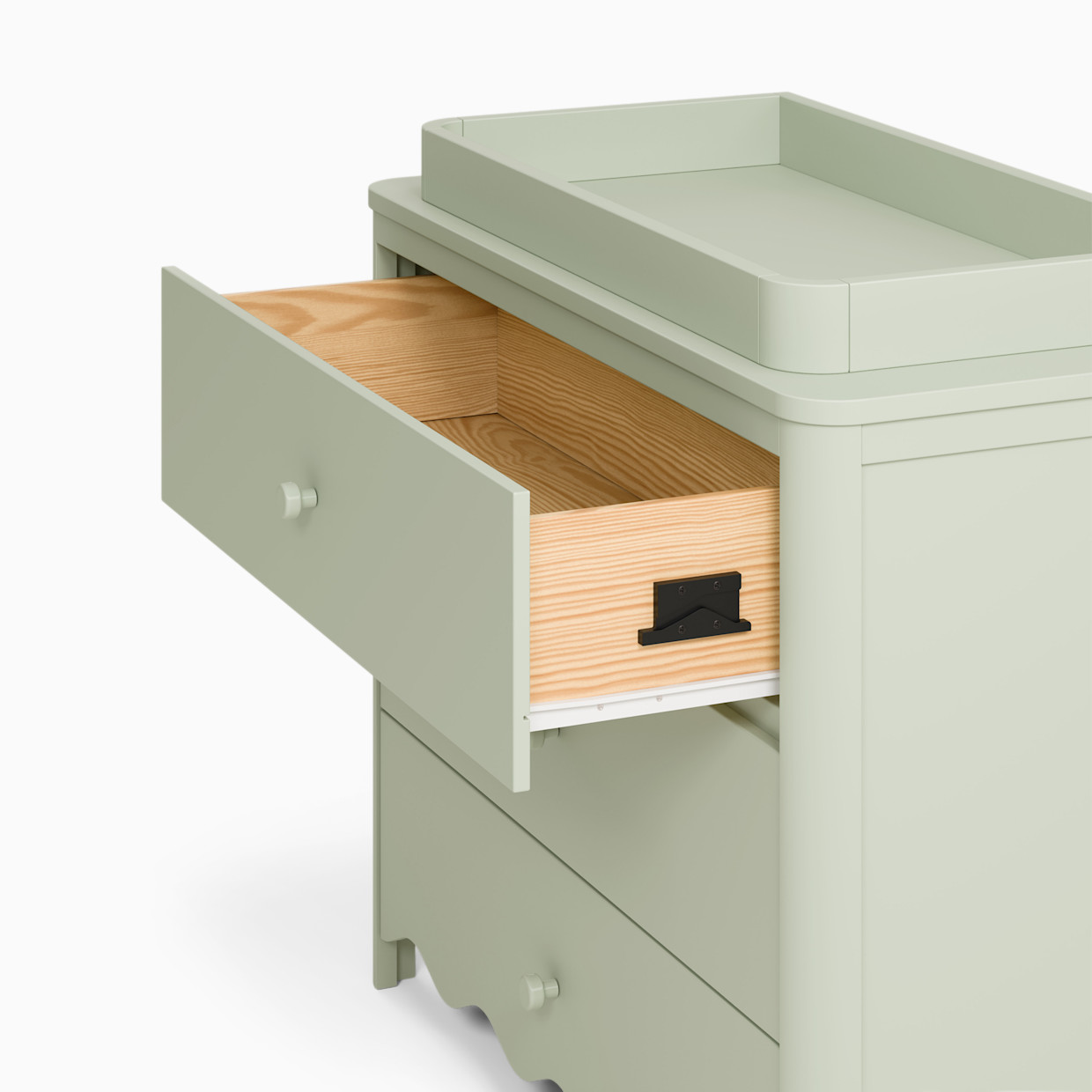 Storkcraft Casablanca 3 Drawer Chest with Removable Changing Table Topper - Sage.