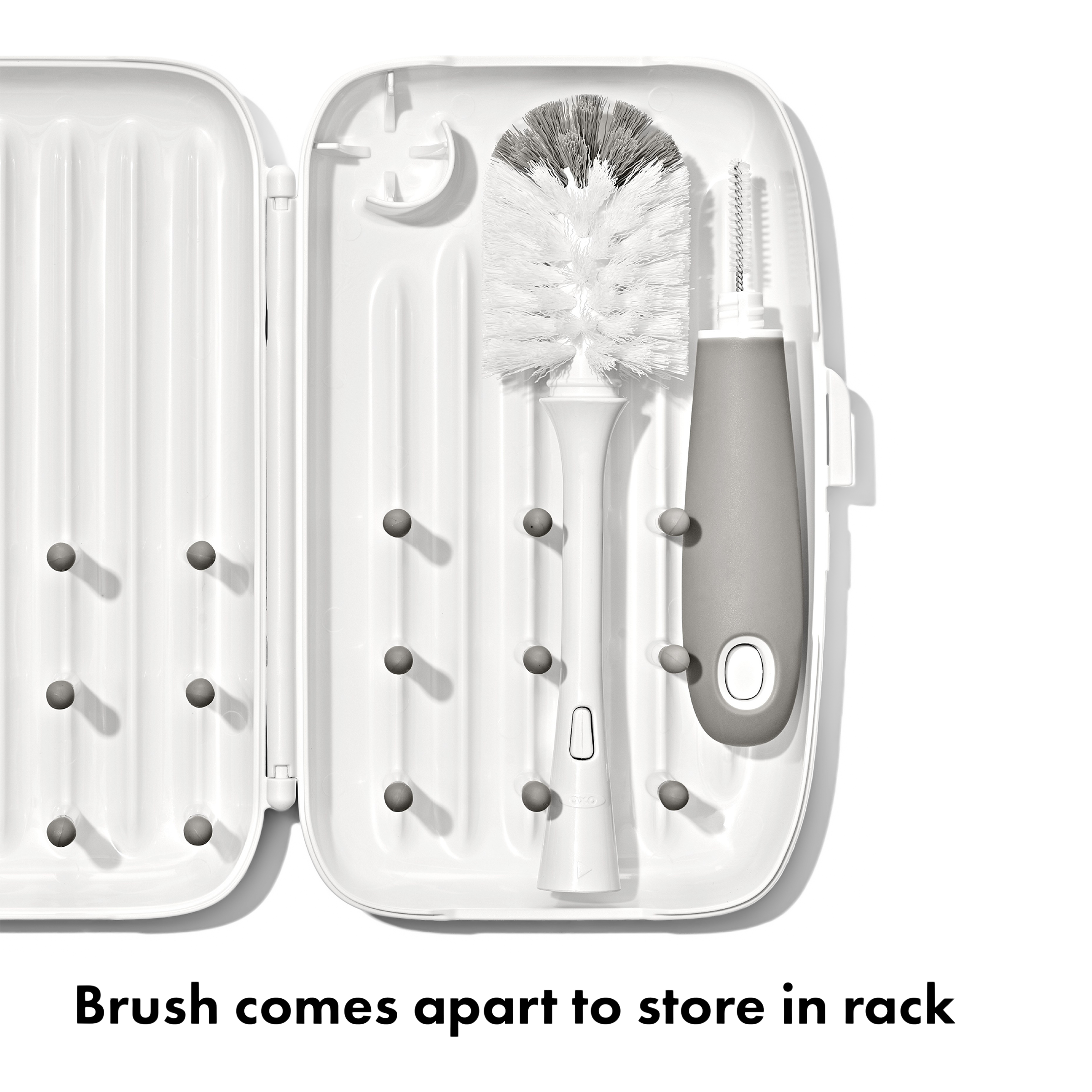 OXO Tot On-The-Go Drying Rack & Bottle Brush.