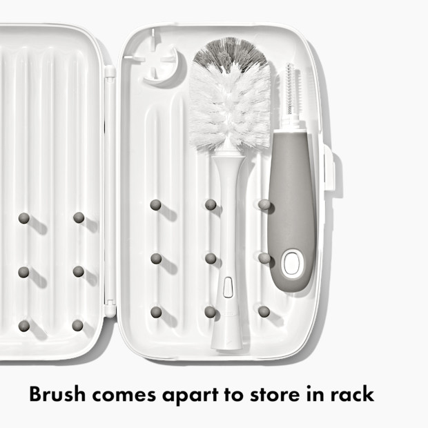 OXO Tot On-The-Go Drying Rack & Bottle Brush.