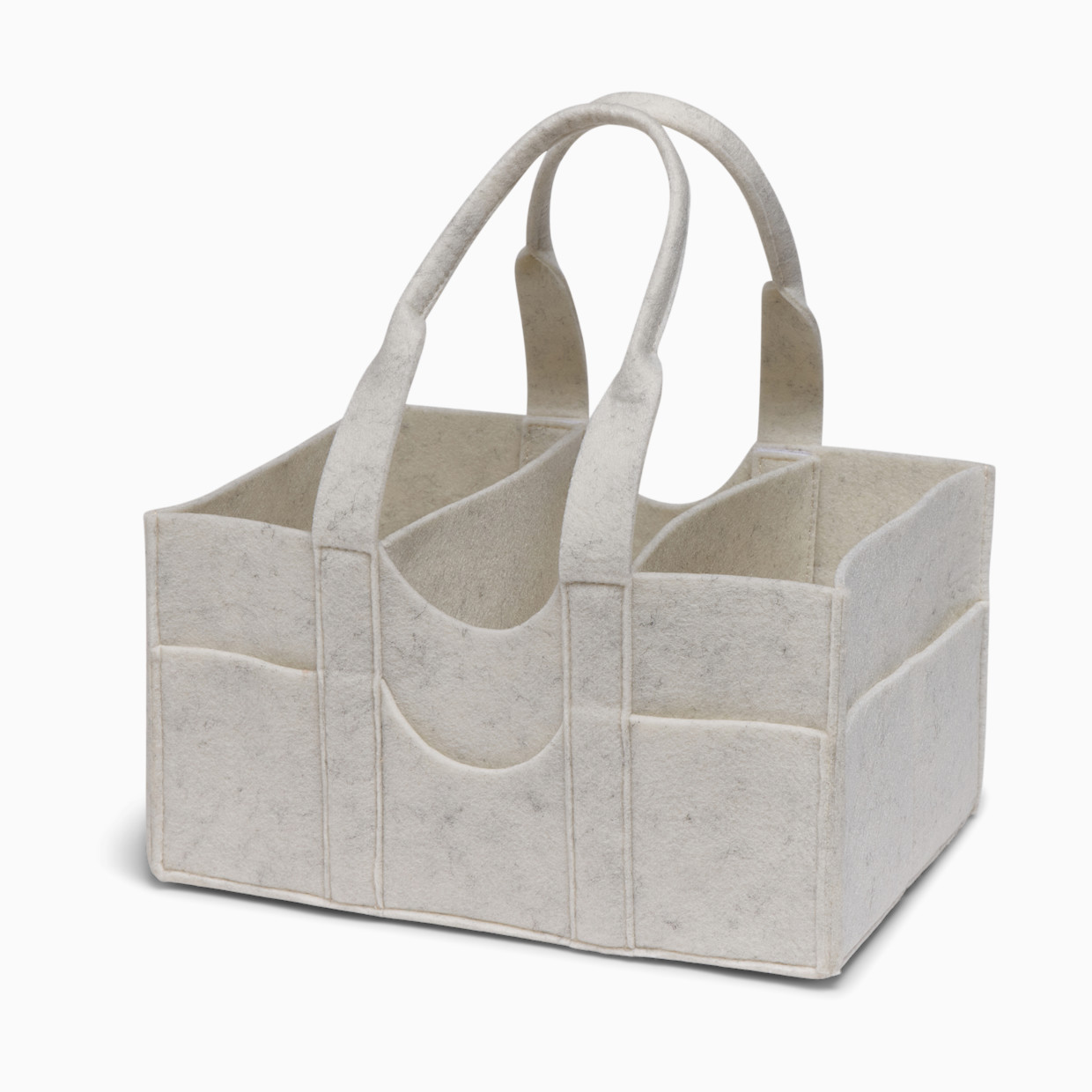 Sprucely Felt Diaper Caddy - Heather Ivory, Medium.