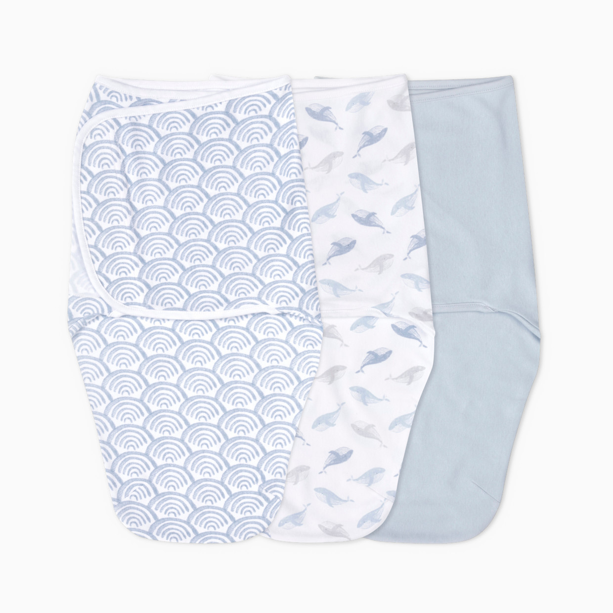 Aden + Anais Essentials Cotton Wrap Swaddles (3 Pack) - At Sea, 0-3 Months, 3.