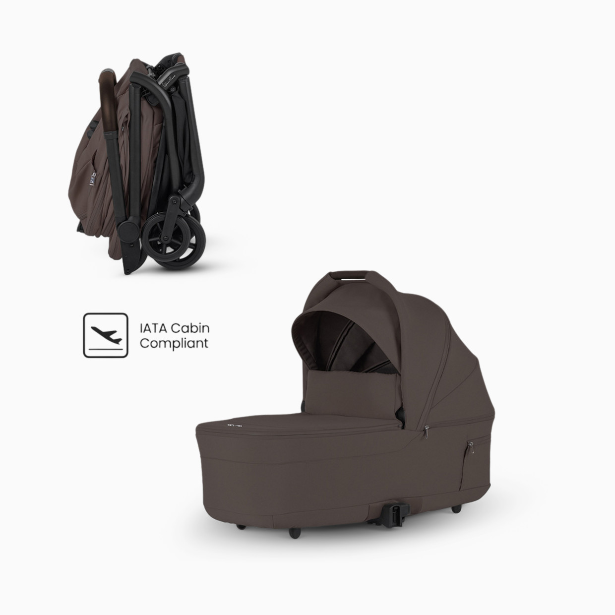 Silver Cross Nia Compact Bassinet - Chocolate.