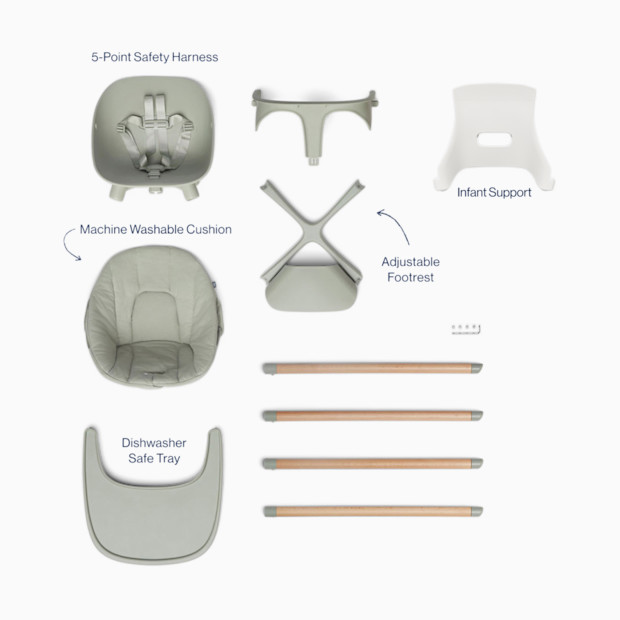 Lalo High Chair + Infant Kit.
