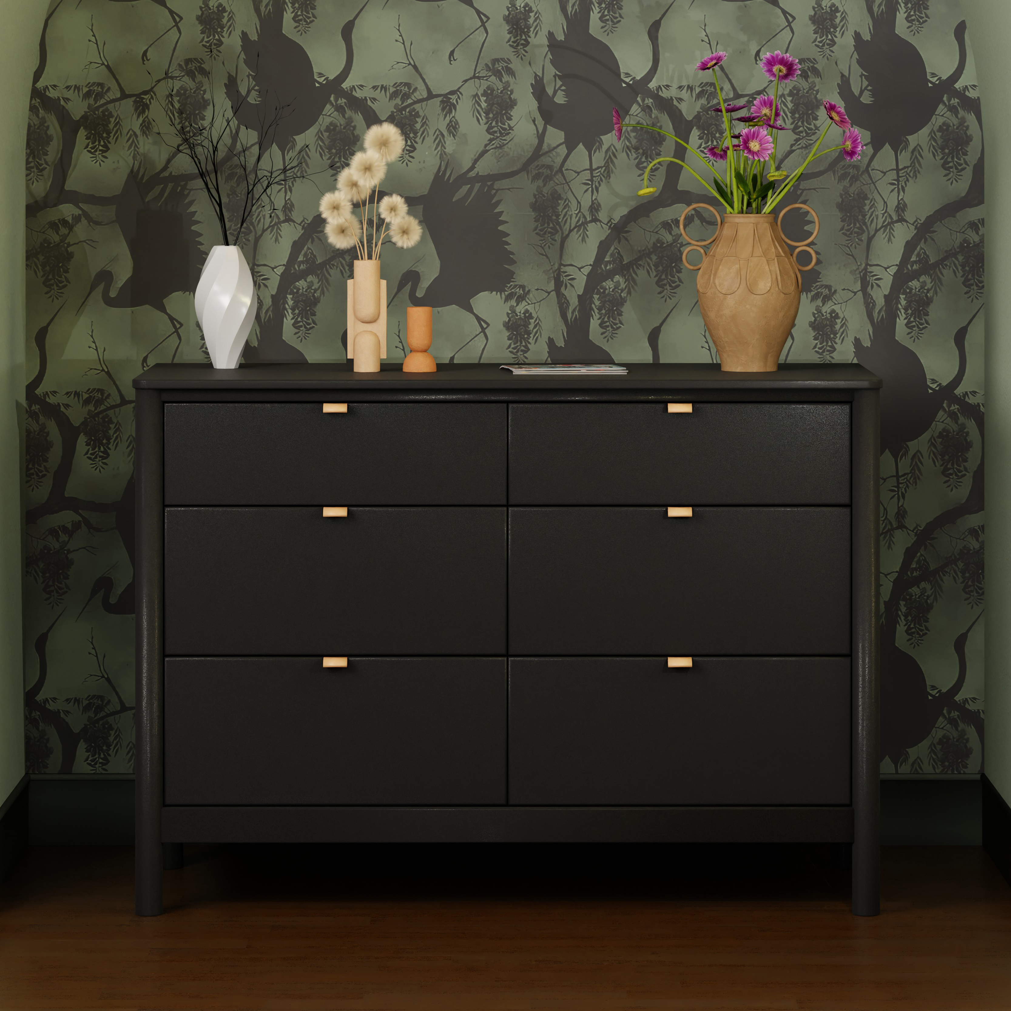 babyletto Bondi 6-Drawer Assembled Dresser - Black.