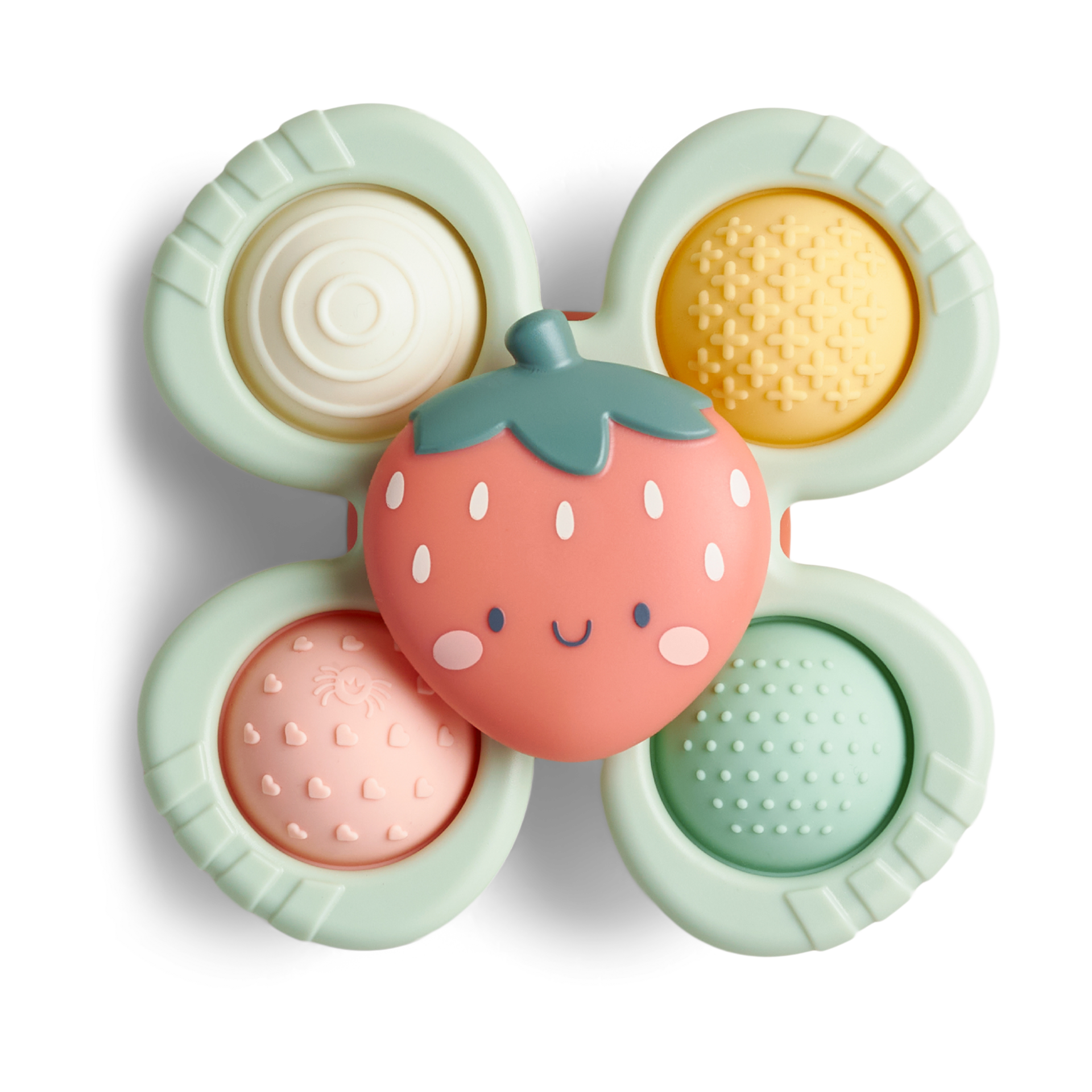 Itzy Ritzy High Chair, Bath & Travel Fidget Toy - Strawberry.