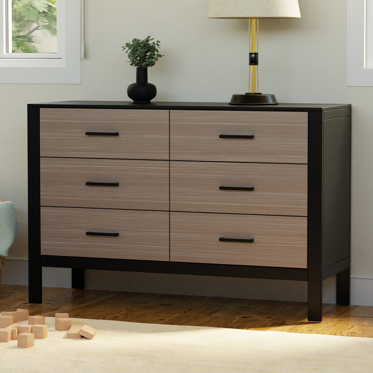 Carter's by daVinci Radley 6-Drawer Dresser - Ebony/Coastwood.