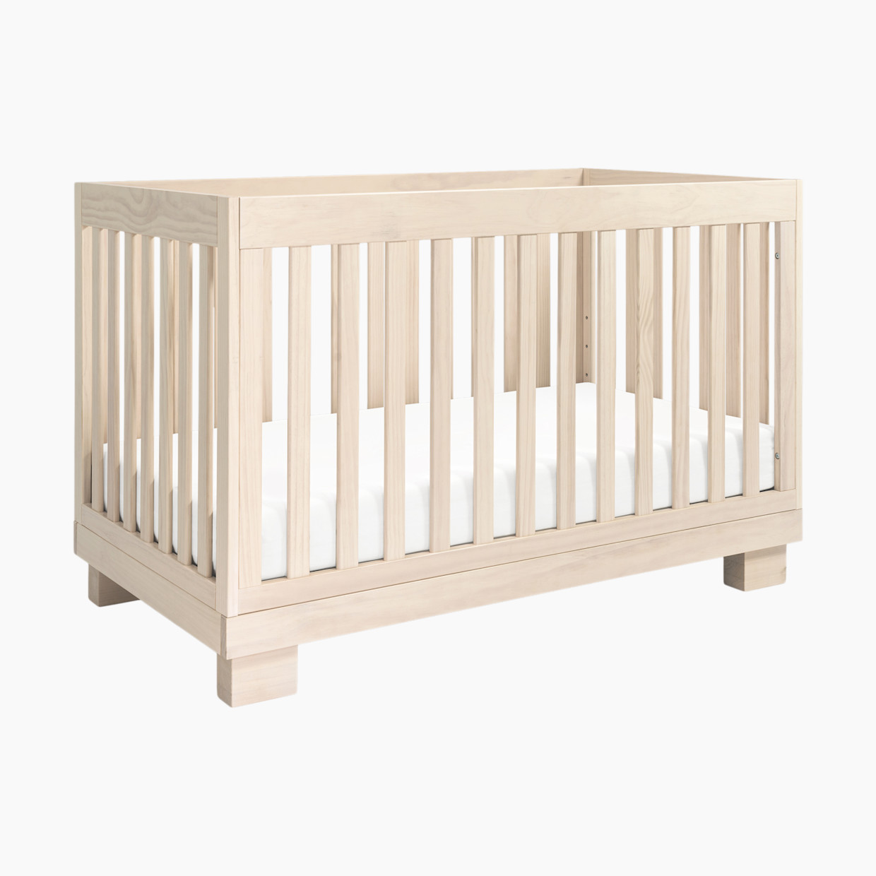 babyletto Modo 3 in 1 Convertible Crib with Toddler Bed Conversion Kit Washed Natural Babylist Shop