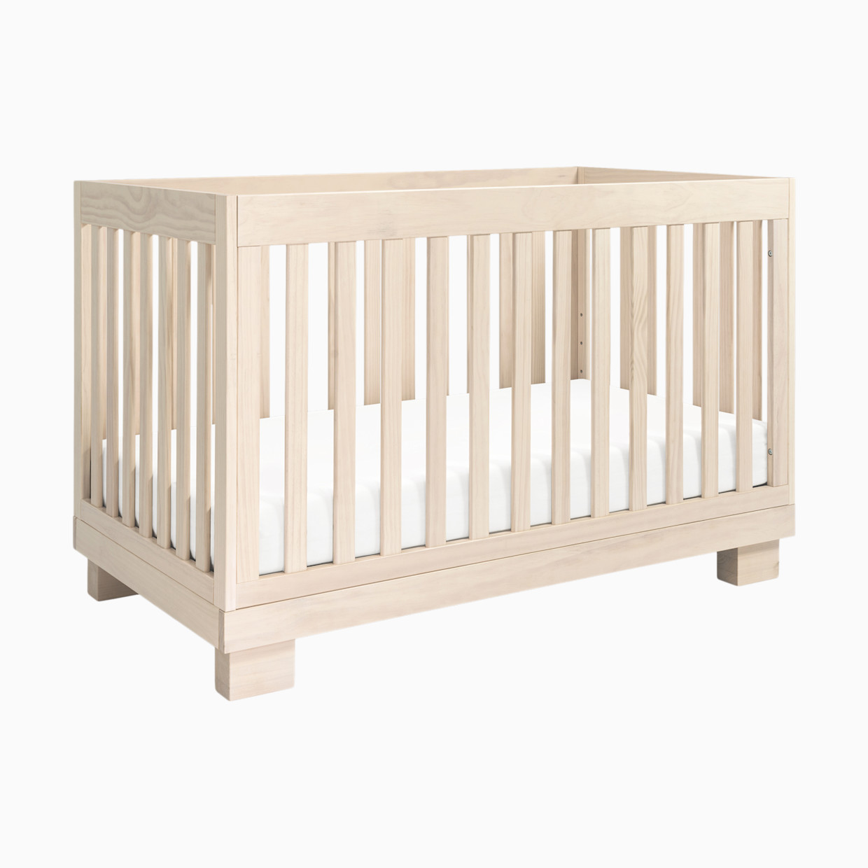 babyletto Modo 3-in-1 Convertible Crib with Toddler Bed Conversion Kit - Washed Natural.