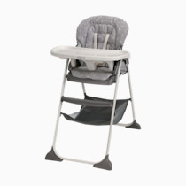 Graco Slim Snacker High Chair, Ultra Slim, Fast-Folding, Multiple Recline Positions, Comfortable Feeding, Whisk