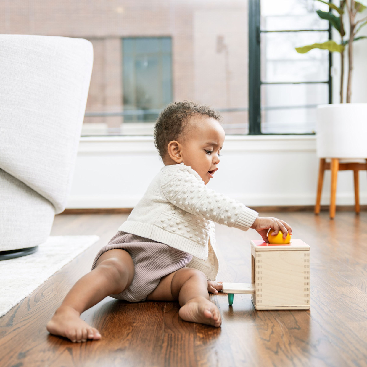 Lovevery Hide & Find Drop Box, Baby Toy - 9 Months+.