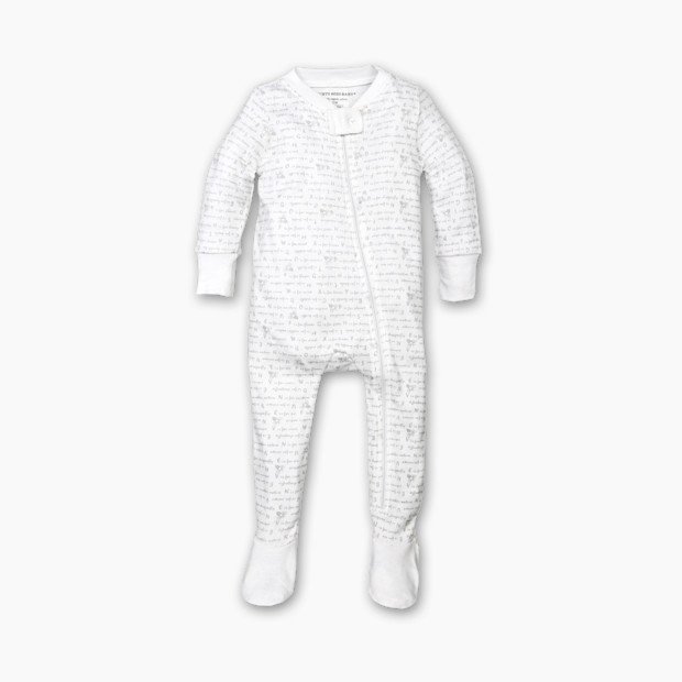 Burt's Bees Baby Organic Sleeper - Heather Grey Alphabet Bee, 0-3 Months.