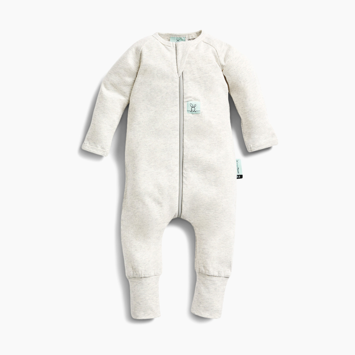 ergoPouch Long Sleeve Romper 0.2 TOG - Grey Marle, 6-12 Months.