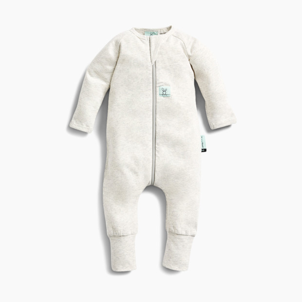 ergoPouch Long Sleeve Romper 0.2 TOG - Grey Marle, 3-6 Months.