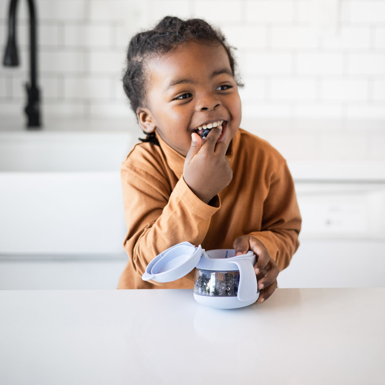 Ubbi Tweat Snack Containers (2 Pack) - Sage/Blue.