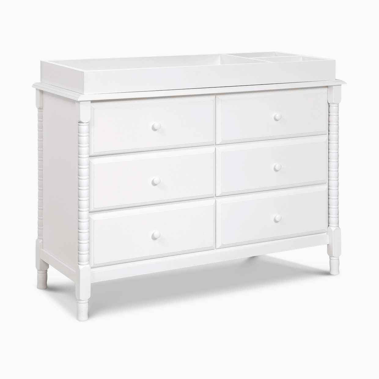 daVinci Jenny Lind Spindle 6-Drawer Dresser - White.
