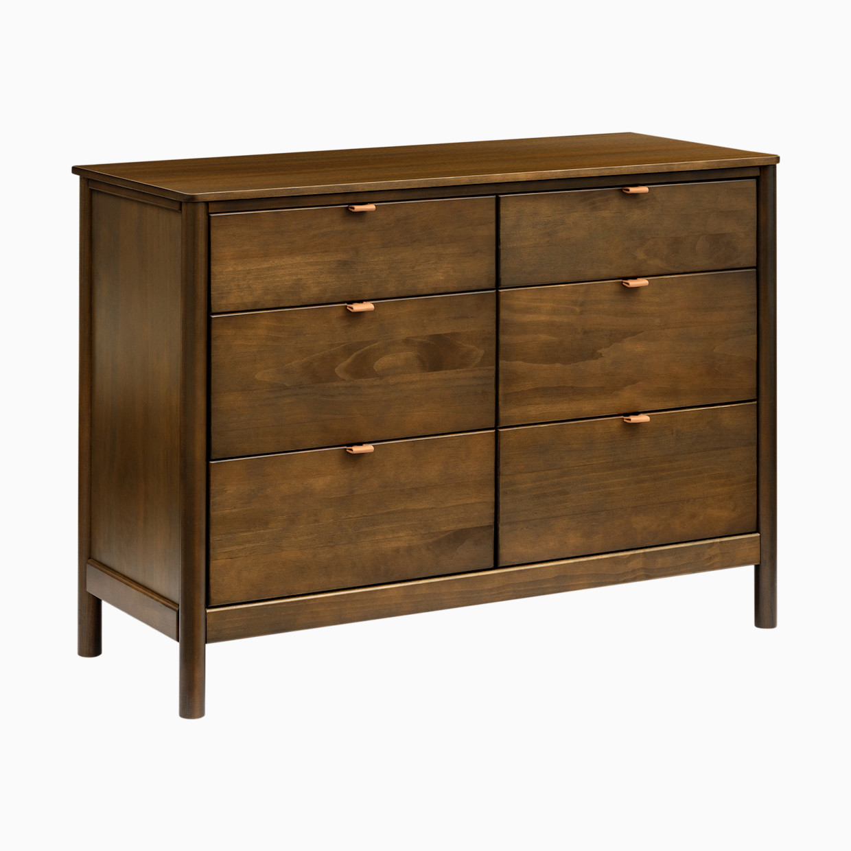 babyletto Bondi 6-Drawer Assembled Dresser - Natural Walnut.