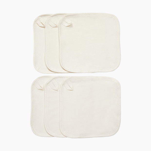 Small Story Washcloth (6 Pack) - White.