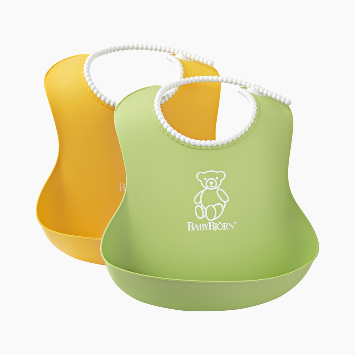 Babybjörn Soft Bib (2 Pack) - Green/Yellow.