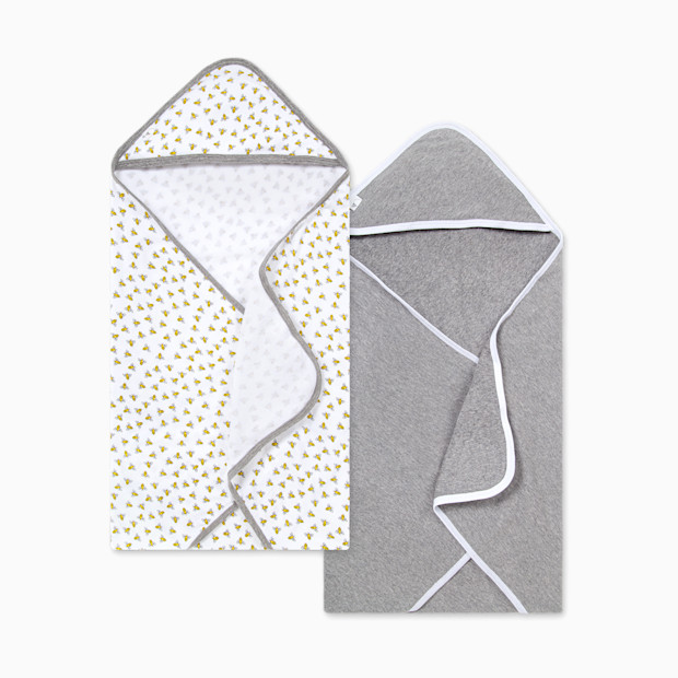 Burt's Bees Baby Ogranic Hooded Towels (2-Pack) - Cloud Honey Bee.