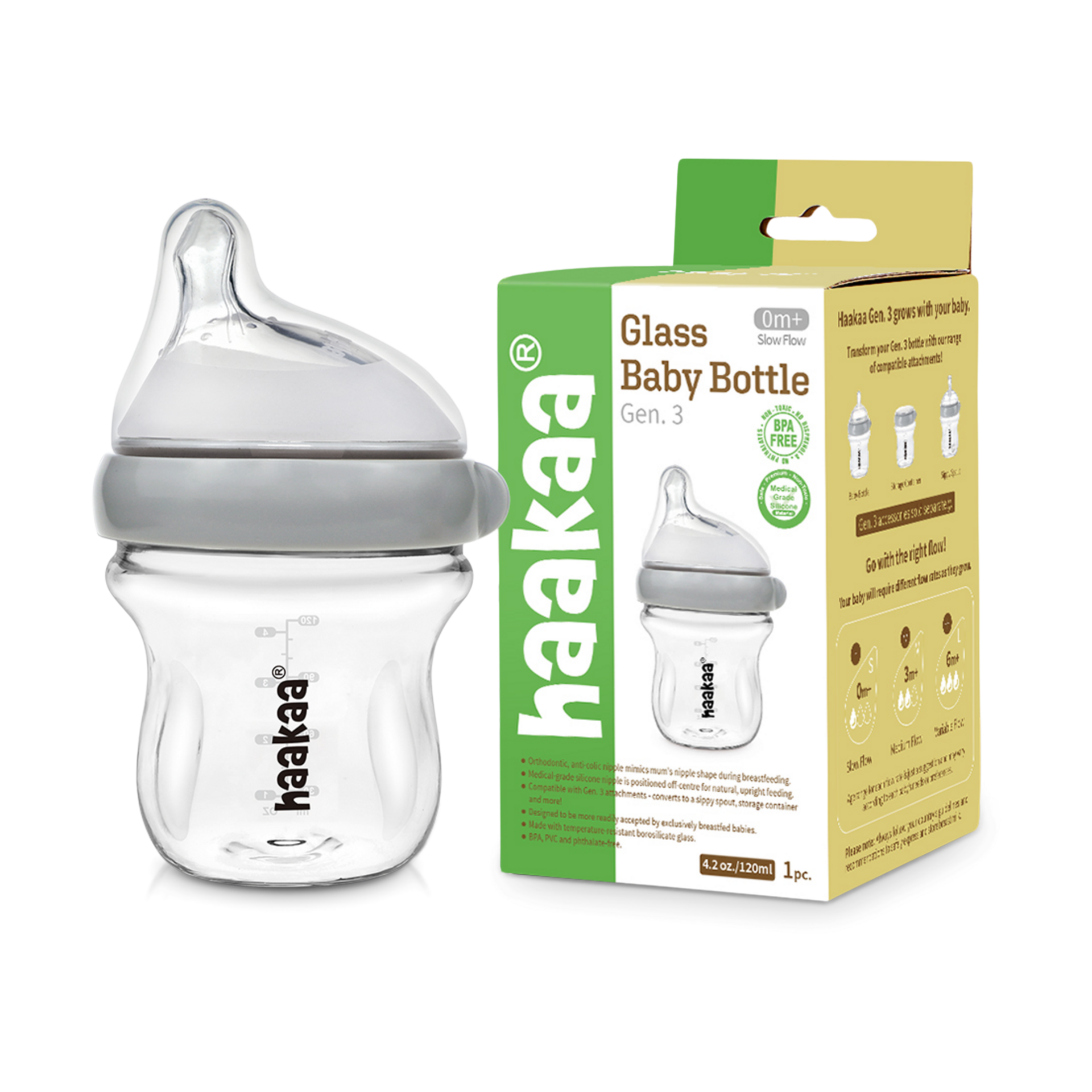 Haakaa Glass Baby Bottle.