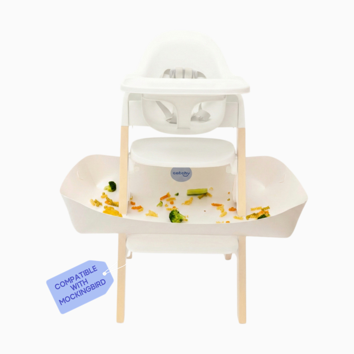 Catchy The Food Catcher for High Chairs - White, For Mockingbird.