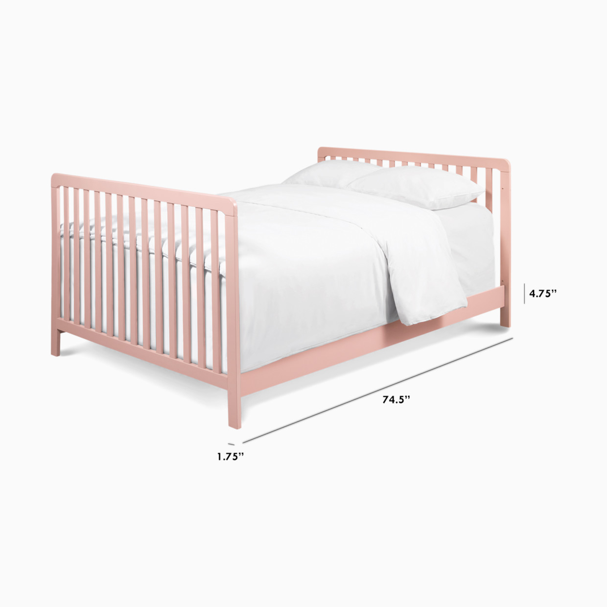 daVinci Twin/Full-Size Bed Conversion Kit (M5789) - Petal Pink.