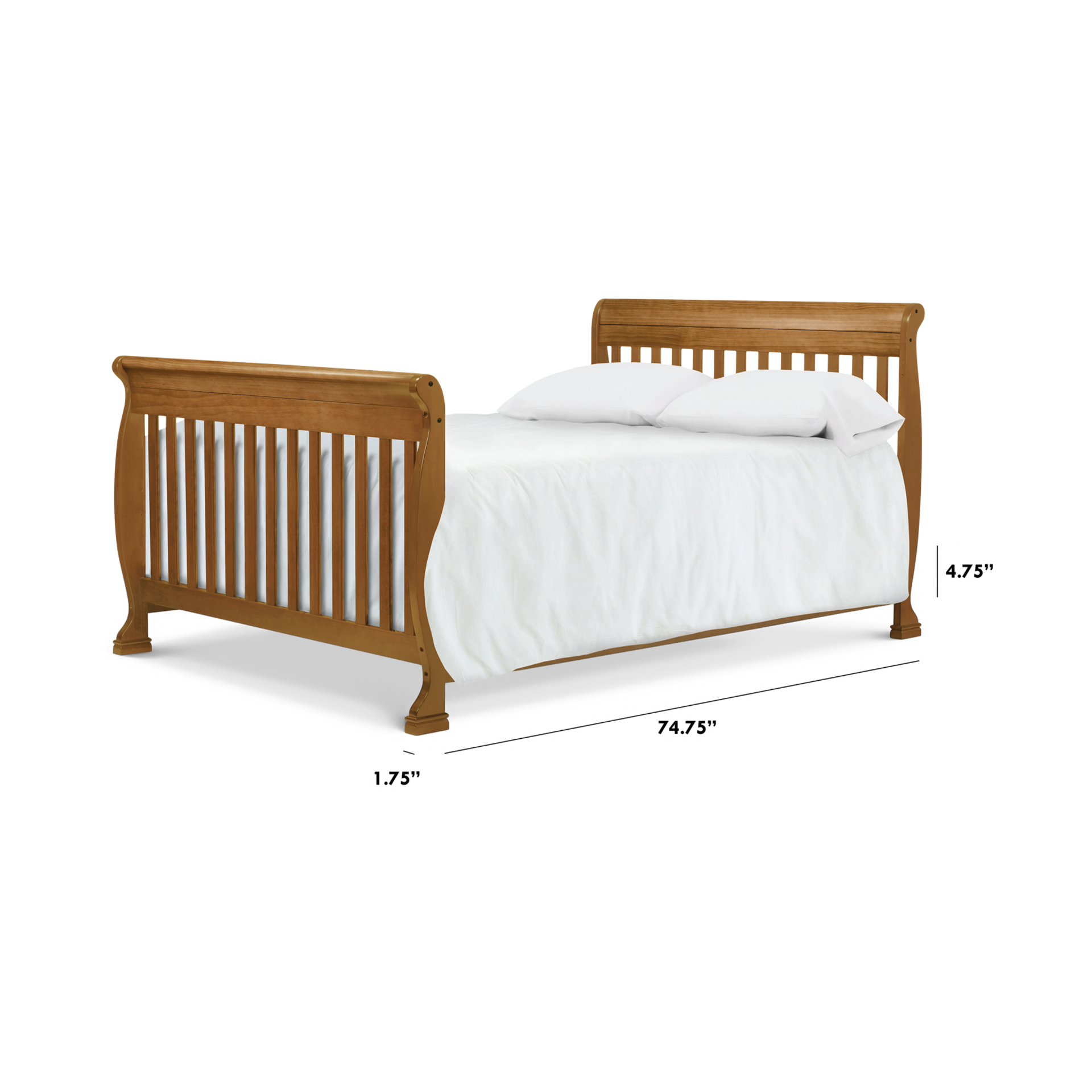 daVinci Twin/Full-Size Bed Conversion Kit (M4799) - Chestnut.