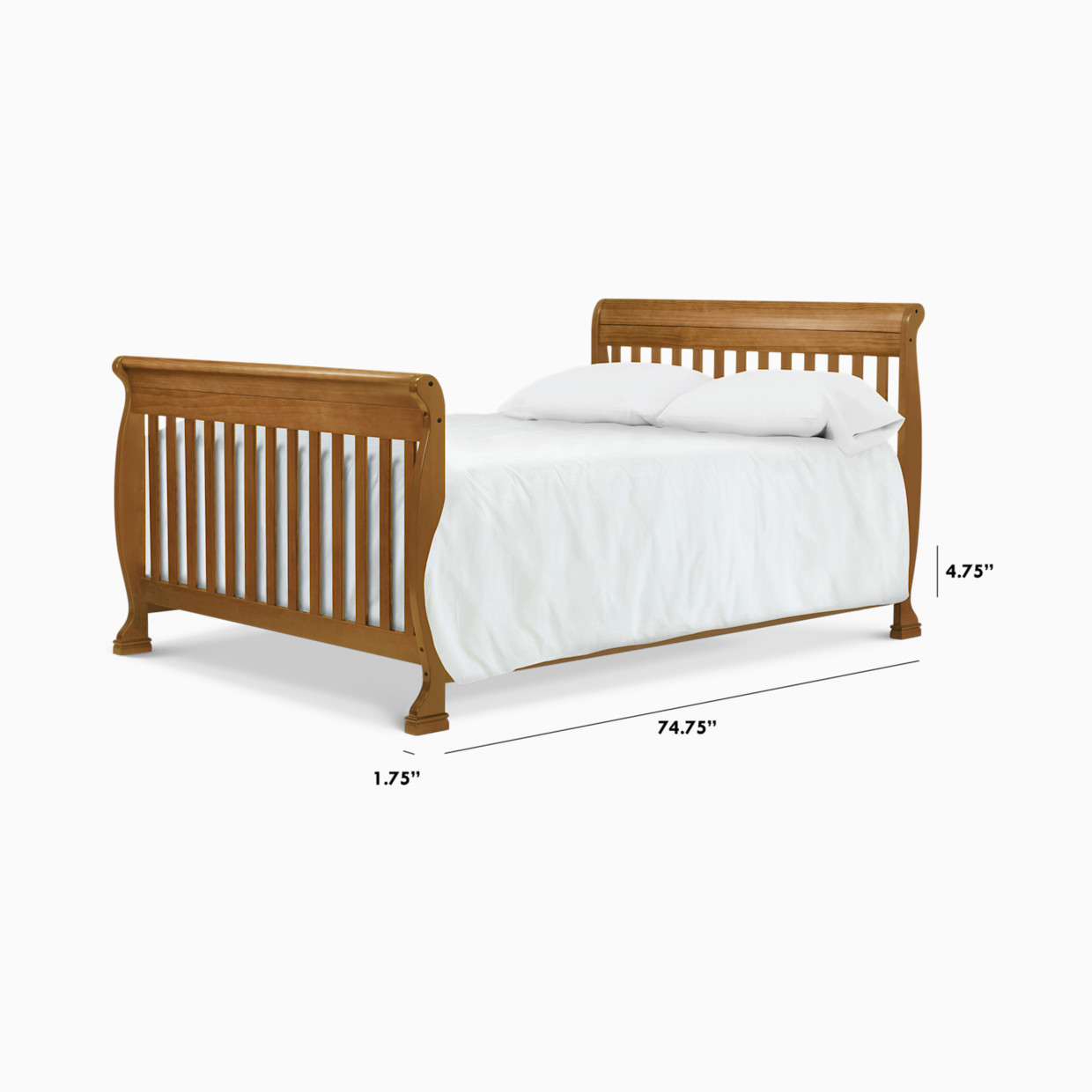 daVinci Twin/Full-Size Bed Conversion Kit (M4799) - Chestnut.