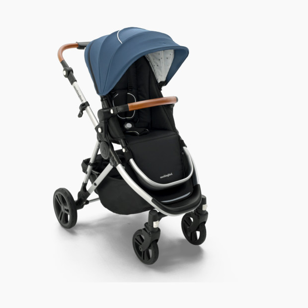 Mockingbird Single Stroller 2.0 - Sea/Watercolor Canopy With Penny Leather.