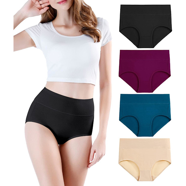wirarpa Women's High Waisted Cotton Underwear - $14.39+.