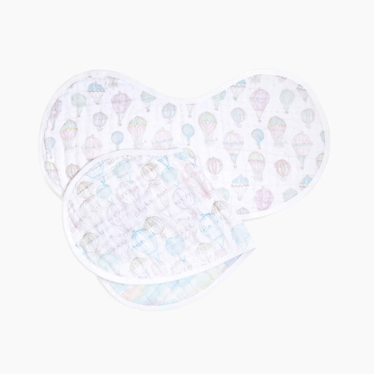 Aden And Anais Above The Clouds Aden + Anais Organic Muslin Burpy Bibs (2 Pack) - Above The Clouds