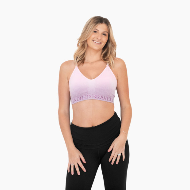Kindred Bravely Sublime Hands-Free Pumping & Nursing Sports Bra - Ombre Purple, Xx-Large.