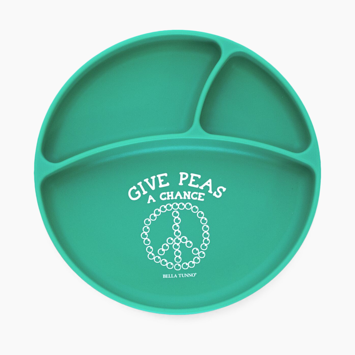 Bella Tunno Wonder Suction Plate - Give Peas A Chance.