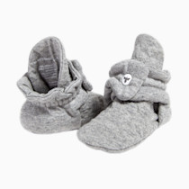 Burt's Bees Baby Baby Gender Neutral Color for Ages 0 to 9 Months Old Slipper Sock, Heather Grey Stripe, 3 6 Unisex Infant