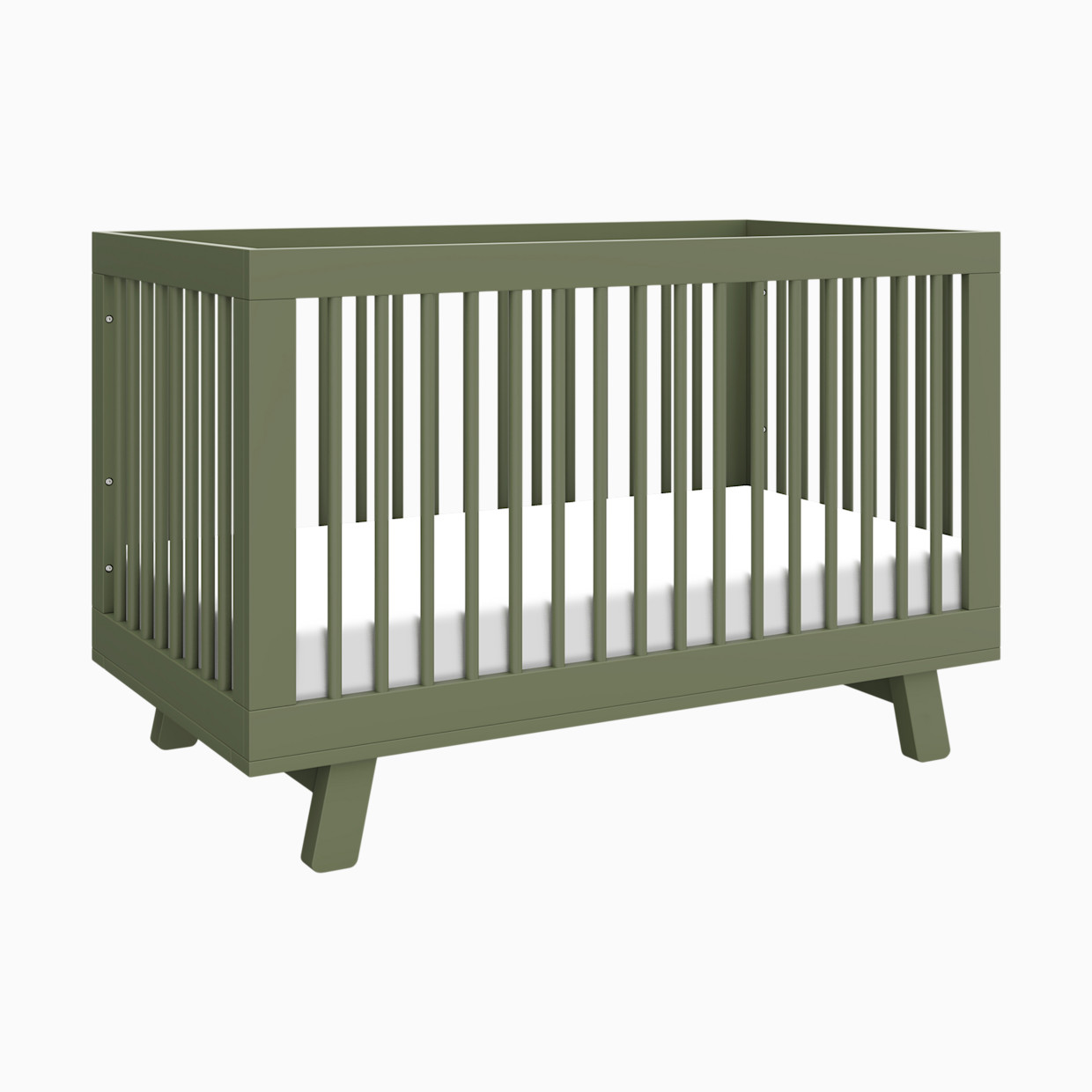 babyletto Hudson 3-in-1 Convertible Crib with Toddler Bed Conversion Kit - Olive.