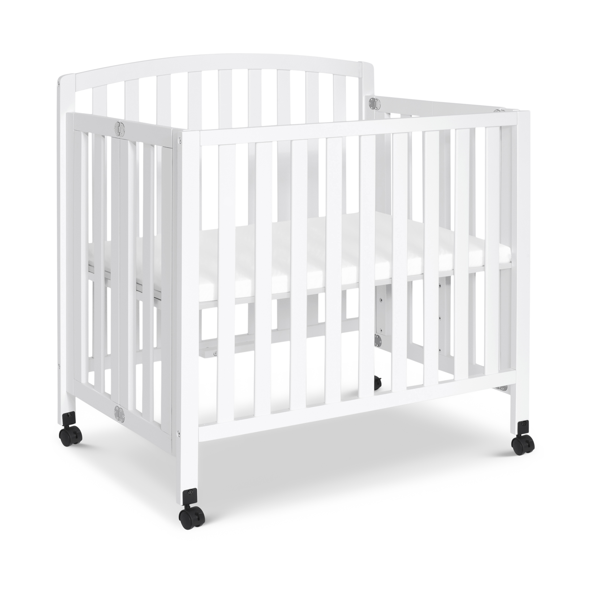 daVinci Dylan Folding Portable 3-in-1 Mini Crib - White.