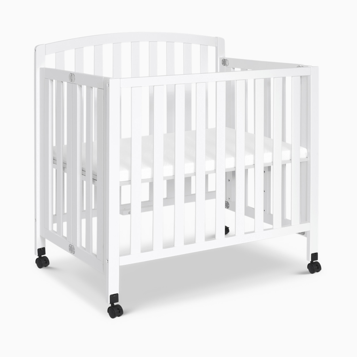daVinci Dylan Folding Portable 3-in-1 Mini Crib - White.