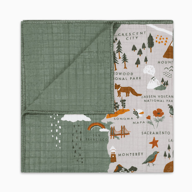 babyletto Quilt in 3-Layer GOTS Certified Organic Muslin Cotton - California.