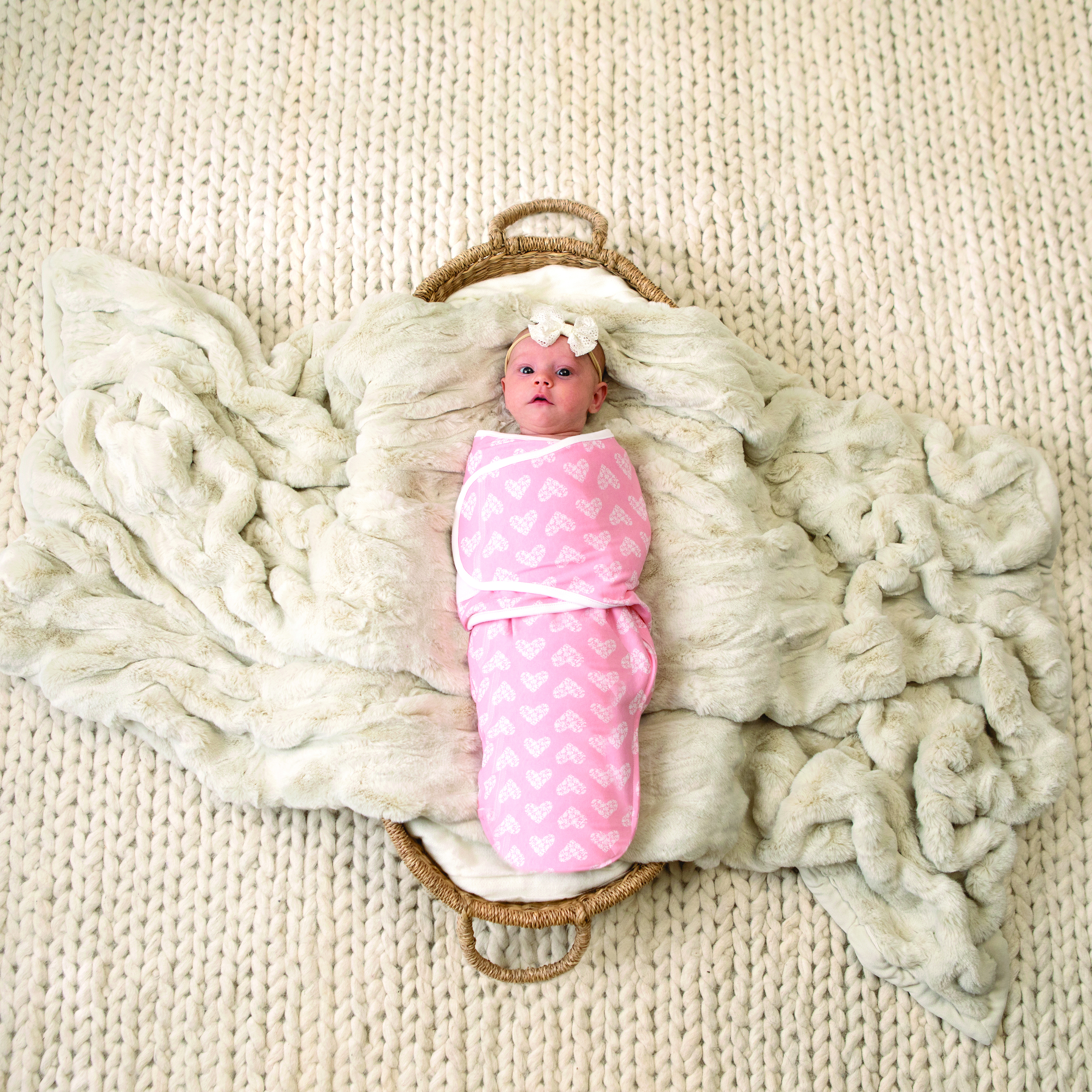 Aden + Anais Essentials Cotton Wrap Swaddles (3 Pack) - Briar Rose, 0-3 Months, 3.