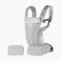 Ergobaby Omni Dream All Carry Positions SoftTouch Cotton Baby Carrier with Enhanced Lumbar Support (7-45 Lb), Pearl Grey