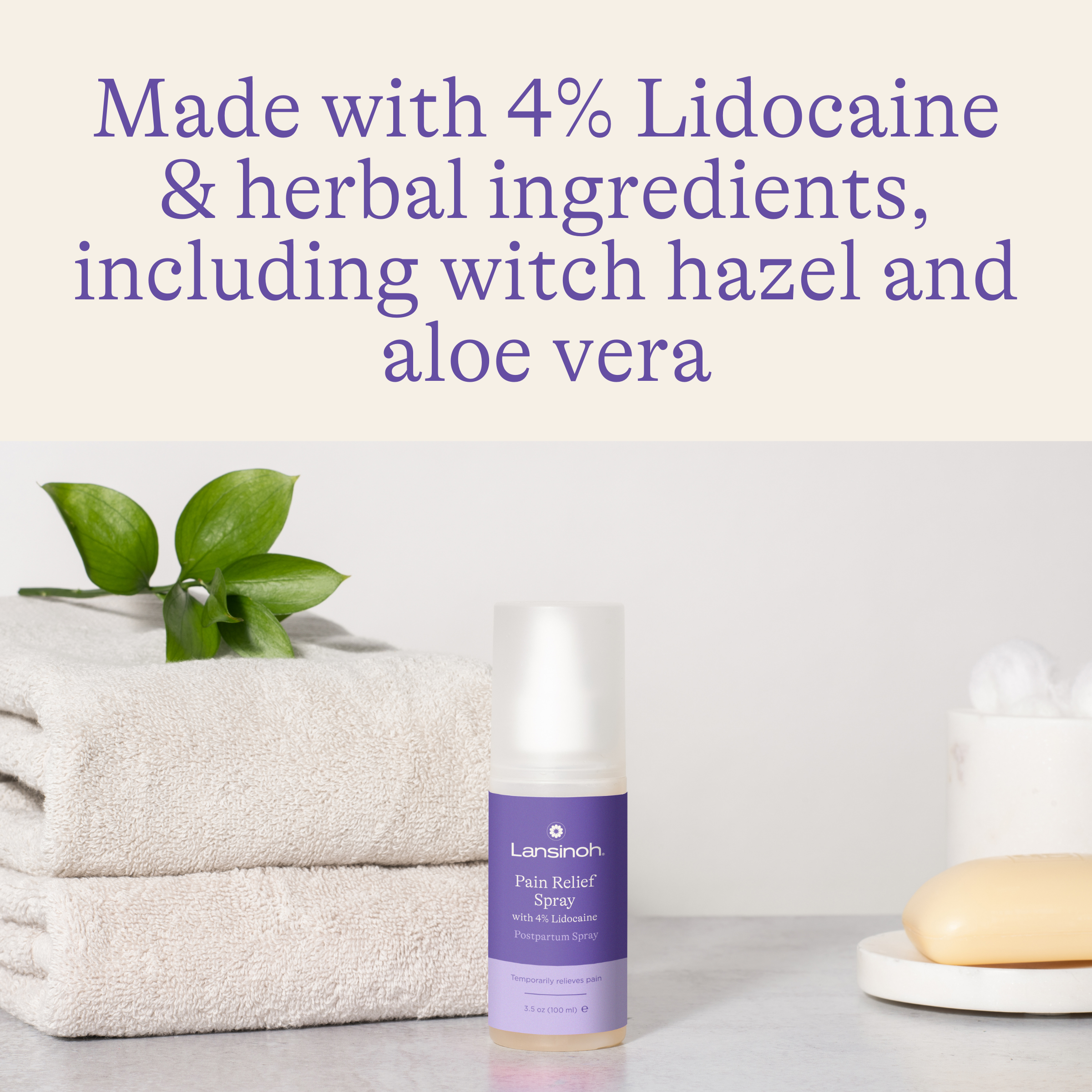 Lansinoh Pain Relief Spray with Lidocaine 4%.