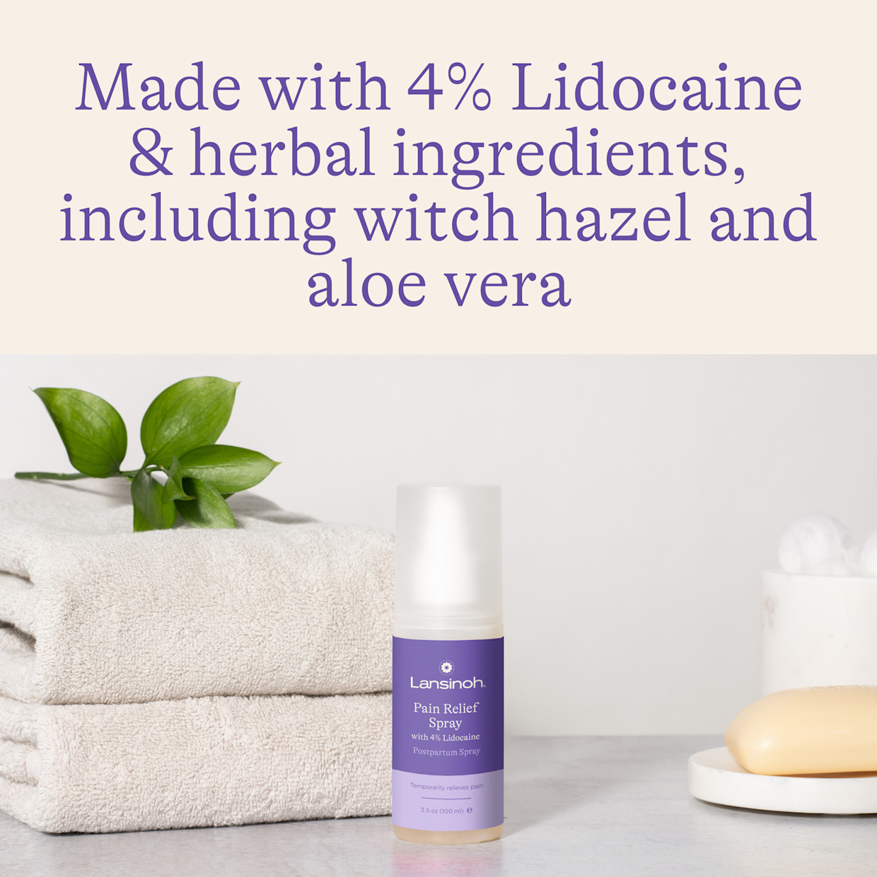 Lansinoh Pain Relief Spray with Lidocaine 4%.