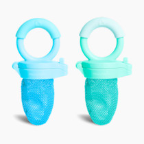 Munchkin Baby Feeder for Fresh Food and Fruit, 2 Pack, Blue/Mint