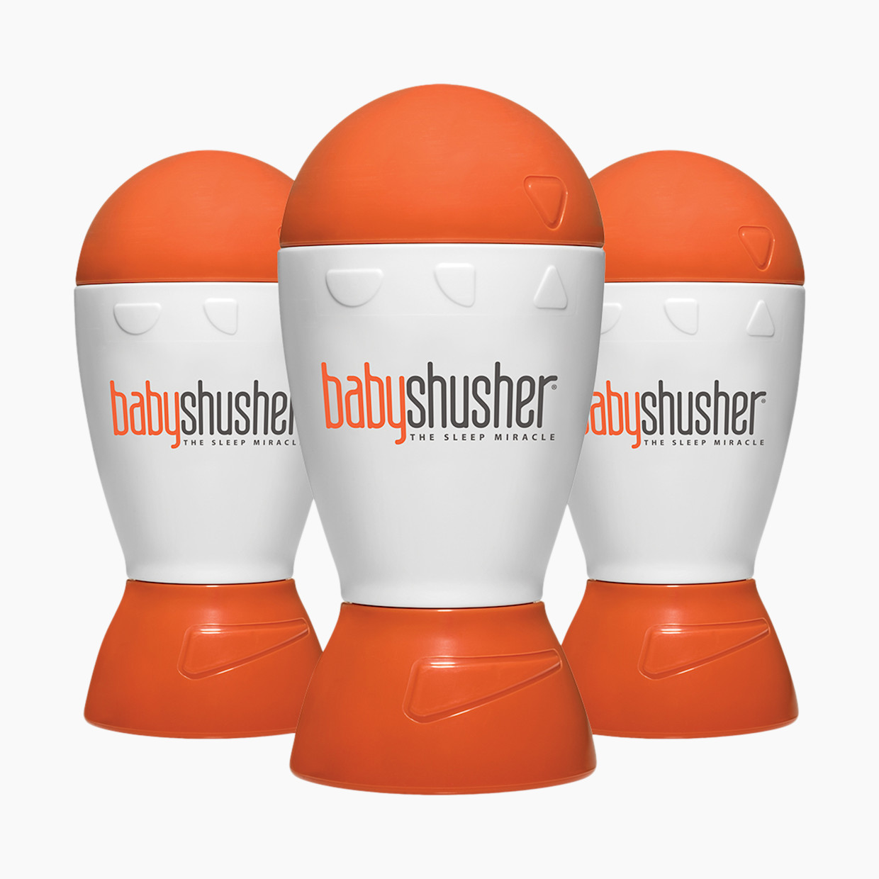 Baby Shusher 3 Pack Soother - Orange And White.