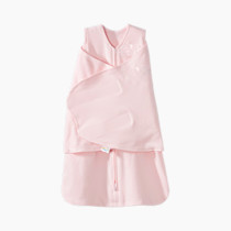 HALO 100% Cotton Sleepsack Swaddle, 3-Way Adjustable Wearable Blanket, TOG 1.5, Soft Pink, Small, 3-6 Months