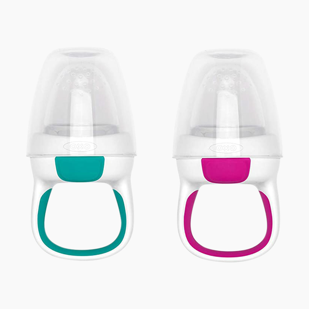 OXO Tot Silicone Self Feeder - Pink/Teal, 2.