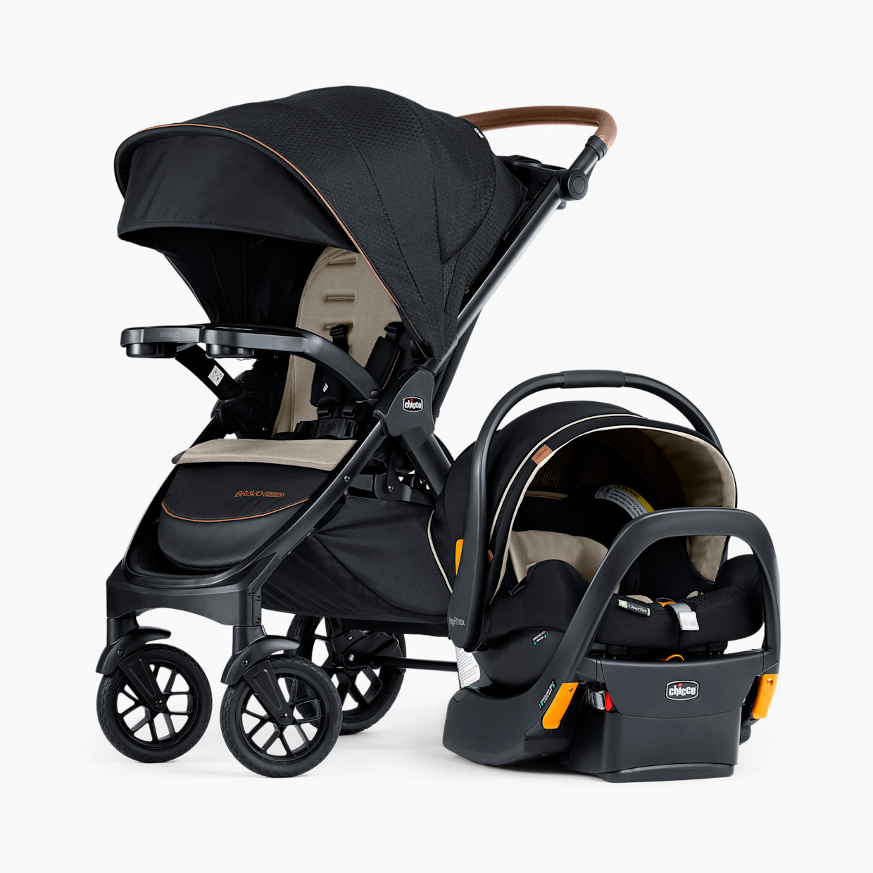 Chicco Bravo Primo Cleartex Trio Travel System - Somerset.