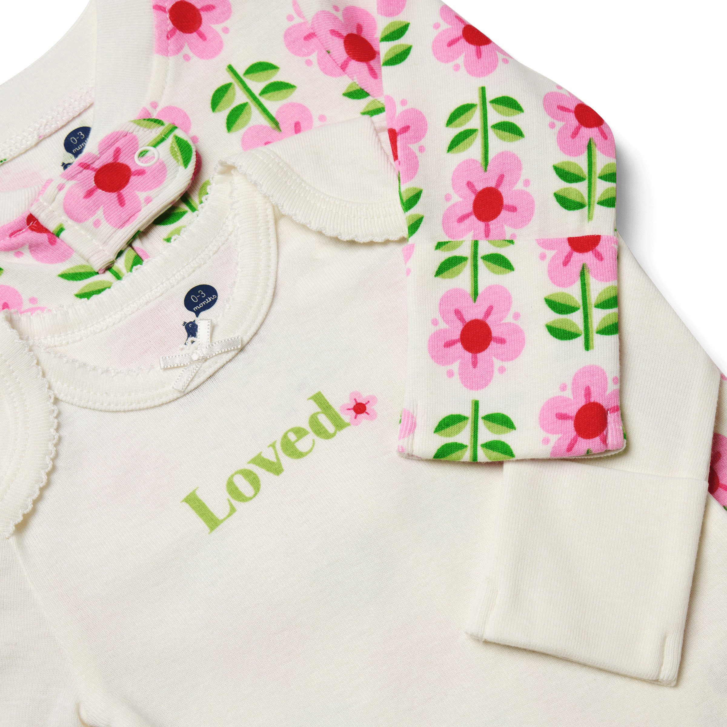 Small Story 3 Piece Set - Loved Floral, 0-3 M.
